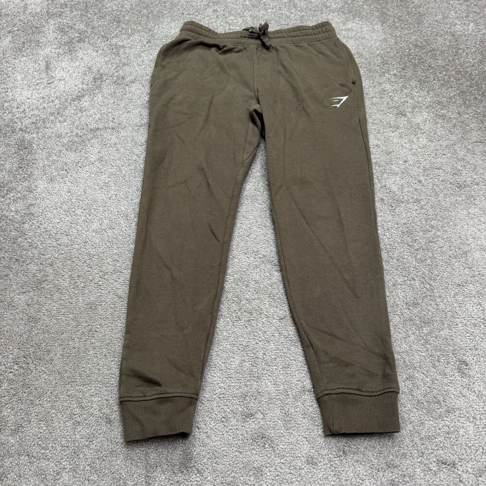 Gymshark Jogger Sweatpants Womens Small Brown Gusset Crotch Fleece Active 30x28